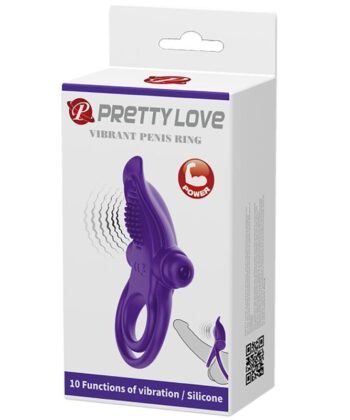 PRETTY LOVE - ANEL PARA PÉNIS VIBRANTE ROXO