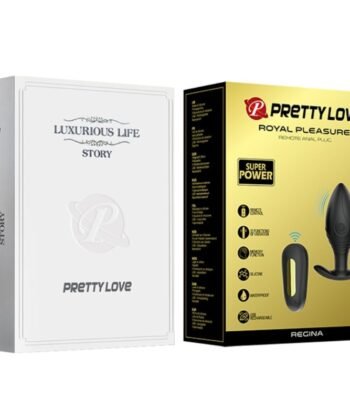 PRETTY LOVE - VIBRADOR RECARREGVEL REGINA ANAL PLUG PRETO