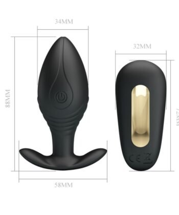 PRETTY LOVE - VIBRADOR RECARREGVEL REGINA ANAL PLUG PRETO - Image 4