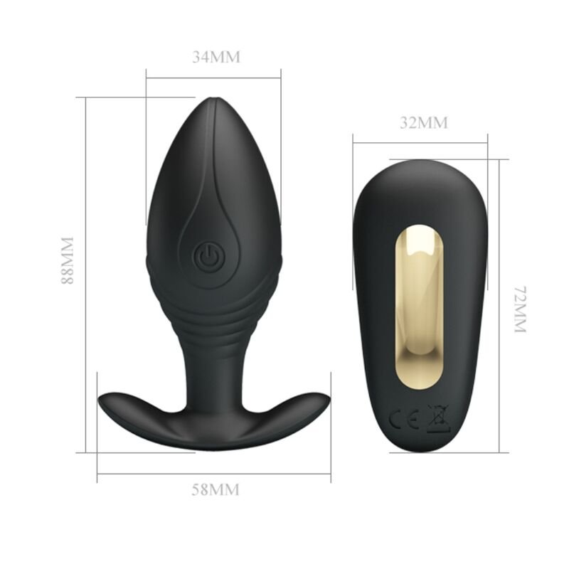 PRETTY LOVE - VIBRADOR RECARREGVEL REGINA ANAL PLUG PRETO - Image 4