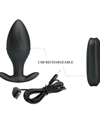 PRETTY LOVE - VIBRADOR RECARREGVEL REGINA ANAL PLUG PRETO - Image 3