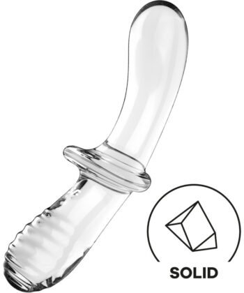 SATISFYER - DOUBLE CRYSTAL DILDO TRANSPARENTE