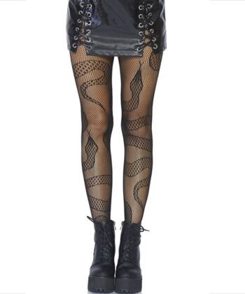 LEG AVENUE - MEIAS NET SNAKES PRETAS