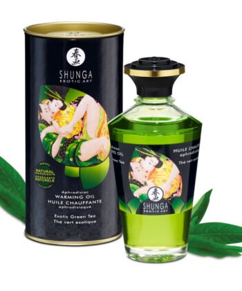SHUNGA - ÓLEO DE MASSAGEM COM EFEITO CALOR DE CHÁ VERDE ORGÂNICO 100 ML