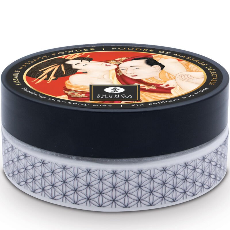 SHUNGA - KIT DE PÓ DE MASSAGEM COMESTÍVEL DE MORANGO - Image 2