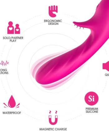 ARMONY - VIBRADOR ROMANCE COM ESTIMULADOR FÚCSIA - Imagem 3