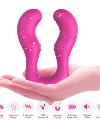 ARMONY - VIBRADOR SERAPH DUPLO CONTROLE REMOTO FÚCSIA - Imagem 3