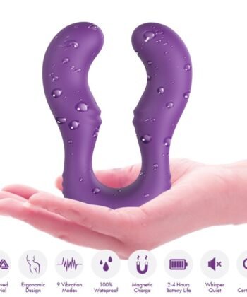 ARMONY - VIBRADOR SERAPH DUPLO CONTROLE REMOTO ROXO - Imagem 3