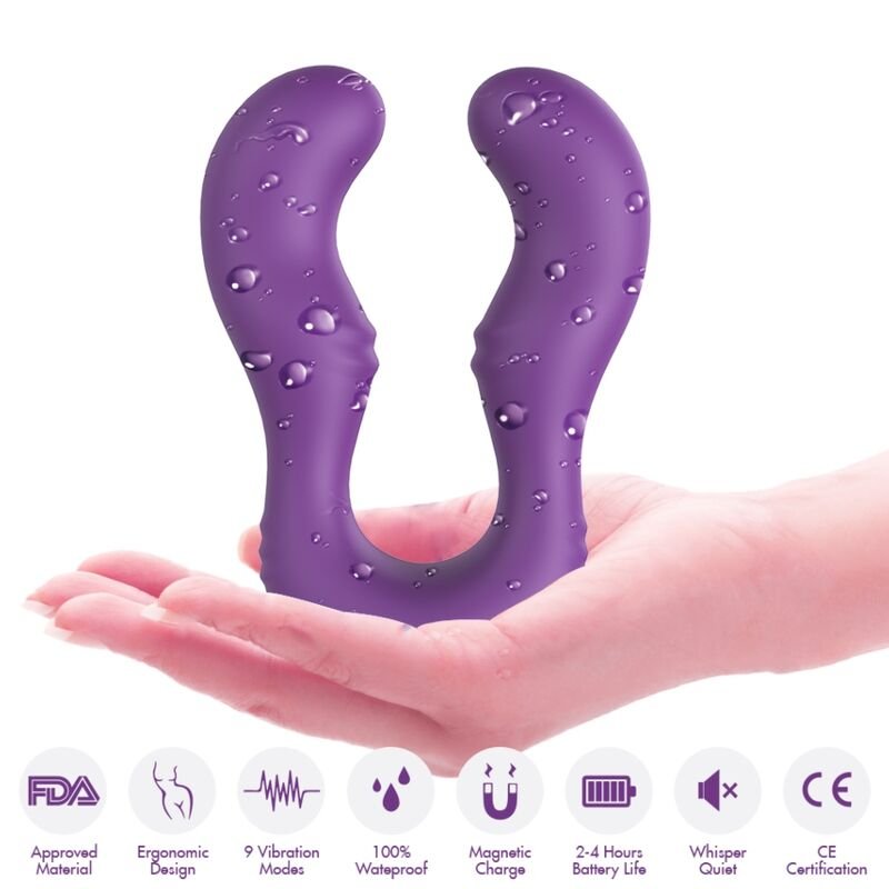 ARMONY - VIBRADOR SERAPH DUPLO CONTROLE REMOTO ROXO - Imagem 3