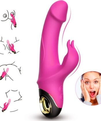 ARMONY - METEROR DILDO VIBRADOR COELHO ROTATOR FÚCSIA - Imagem 3
