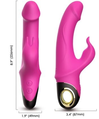 ARMONY - METEROR DILDO VIBRADOR COELHO ROTATOR FÚCSIA