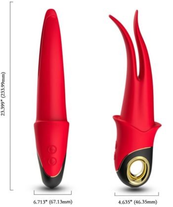 Alternative view of ARMONY - SHADOW VIBRADOR DUPLA CABEÇA PROVOCANDO VERMELHO
