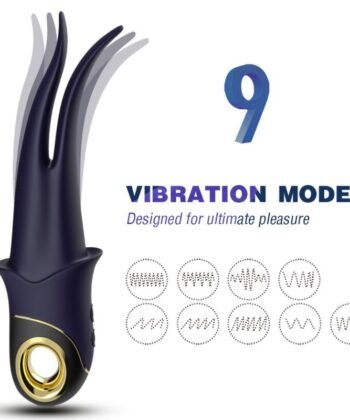 ARMONY - SHADOW VIBRADOR DUPLA CABEÇA PROVOCANDO AZUL