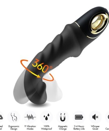 ARMONY - JOYBLADE DILDO VIBRADOR ROTATOR PRETO - Imagem 2