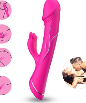 ARMONY - DILDO VIBRADOR COELHO SILICONE FÚCSIA - Imagem 5
