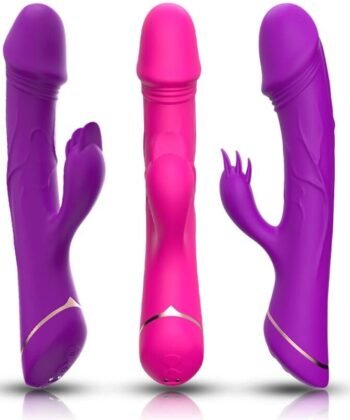 ARMONY - DILDO VIBRADOR COELHO SILICONE FÚCSIA - Imagem 2