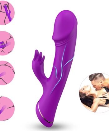 ARMONY - DILDO VIBRADOR COELHO SILICONE ROXO - Imagem 4
