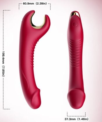 ARMONY - PRINCE DILDO VIBRADOR E ROTATOR VERMELHO - Imagem 3