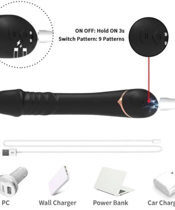 ARMONY - DILDO VIBRADOR SILICONE PRETO - Imagem 3