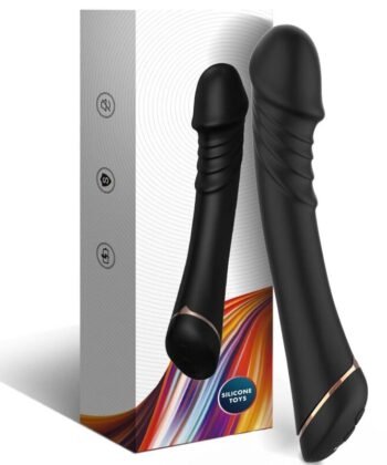 ARMONY - DILDO VIBRADOR SILICONE PRETO - Imagem 4