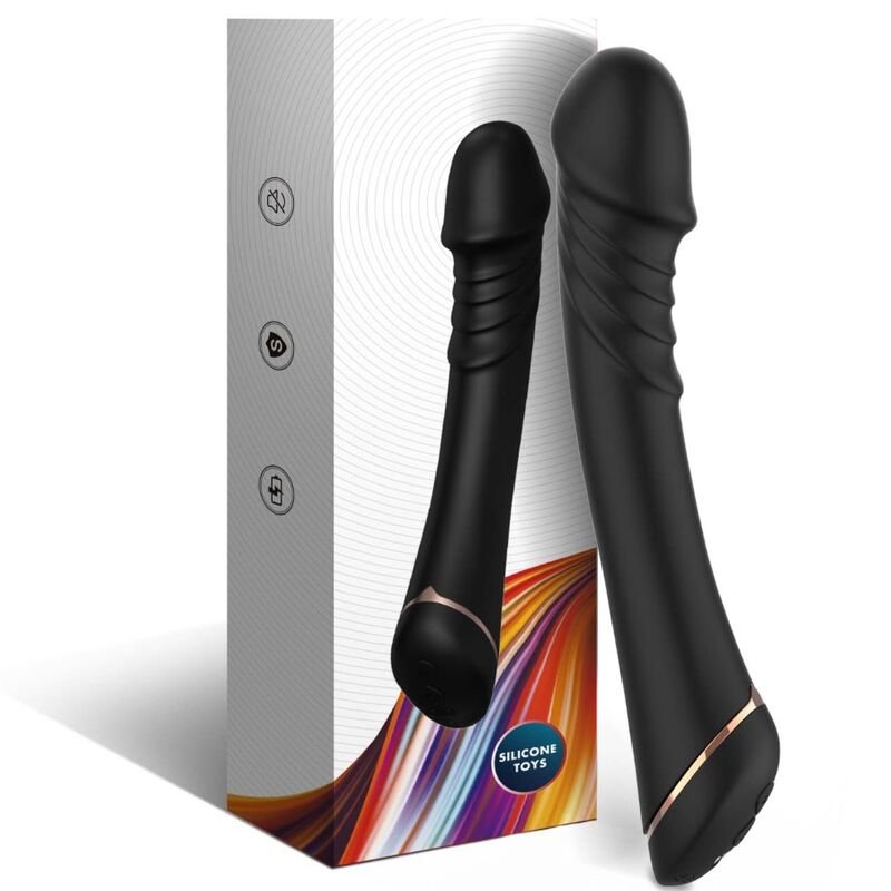 ARMONY - DILDO VIBRADOR SILICONE PRETO - Imagem 4