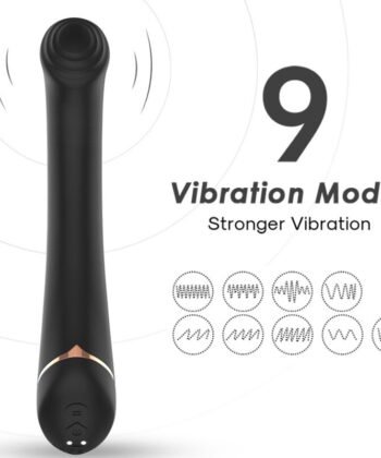 ARMONY - VIBRADOR FALT HEAD SILICONE PRETO
