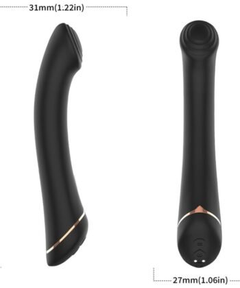 ARMONY - VIBRADOR FALT HEAD SILICONE PRETO - Imagem 3