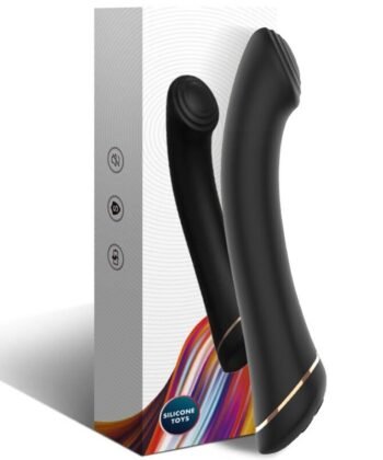 ARMONY - VIBRADOR FALT HEAD SILICONE PRETO - Imagem 4