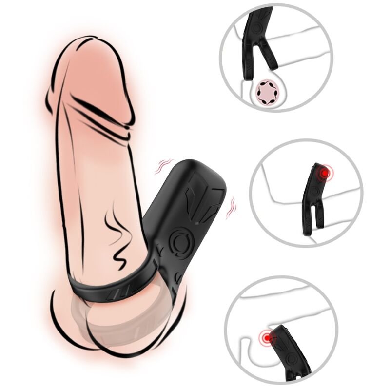 ARMONY - VIBRADOR DE ANEL DUPLO PRETO - Image 3