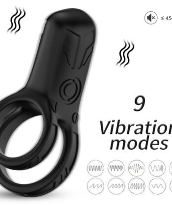 ARMONY - VIBRADOR DE ANEL DUPLO PRETO