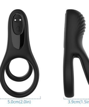 ARMONY - VIBRADOR DE ANEL DUPLO PRETO