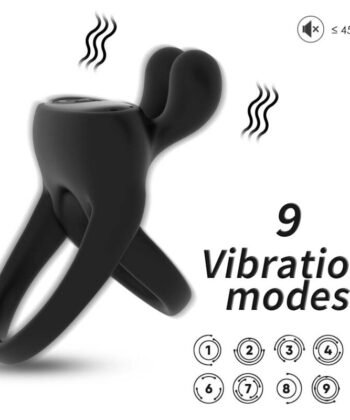 ARMONY - ANEL VIBRADOR COELHO PRETO