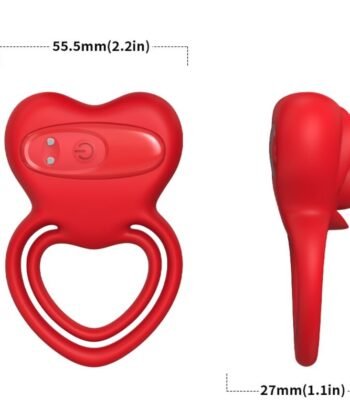 Visão alternativa de ARMONY - ANEL VIBRADOR CORAÇÃO VERMELHO