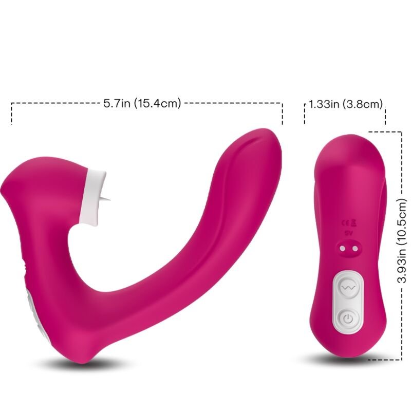 ARMONY - SECRETKISS LIMPEZA VIBRATÓRIA NO CLITÓRIS E VIBRADOR CURVO FÚCSIA - Imagem 4