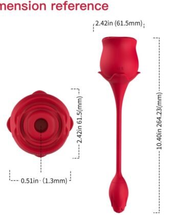 Alternative view of ARMONY - SUCKER DE CLITÓRIS ROSA E VIBRADOR 10 MODOS VERMELHO