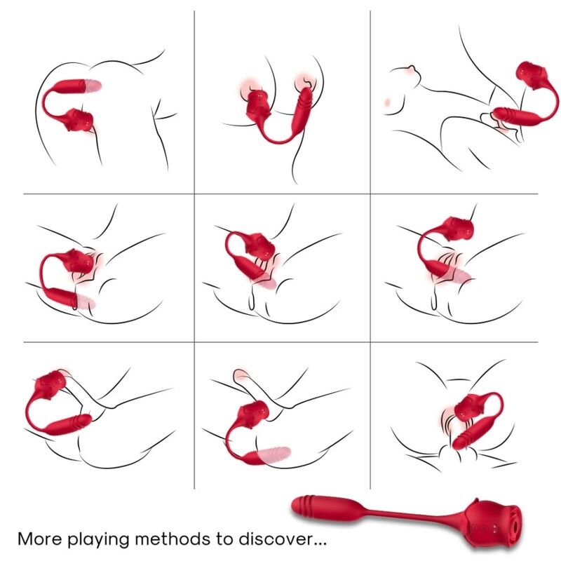 ARMONY - ROSEKNIGTH SUCKER DE CLITÓRIS E VIBRADOR VERMELHO - Image 5
