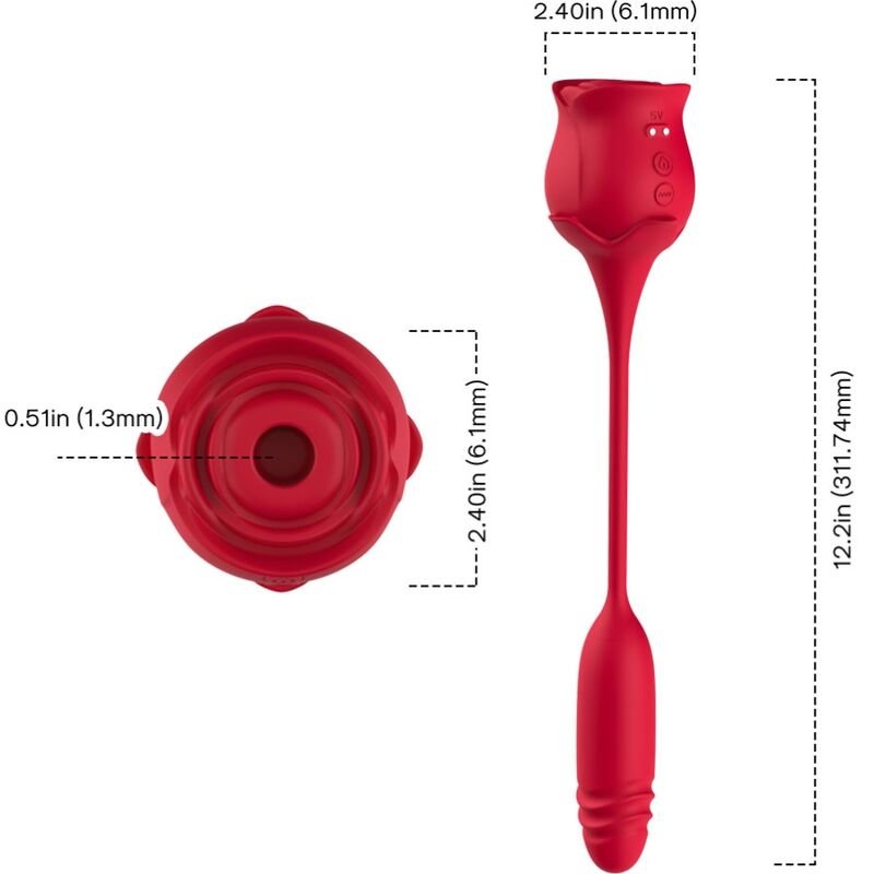 ARMONY - ROSEKNIGTH SUCKER DE CLITÓRIS E VIBRADOR VERMELHO - Image 4