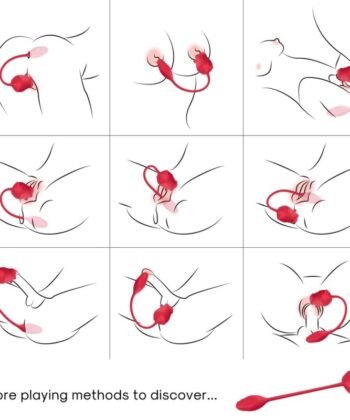 Visão alternativa de ARMONY - ESTIMULADOR DE SUCÇÃO E VIBRADOR 2 EM 1 ROSA 10 MODOS COM CAUDA VERMELHA