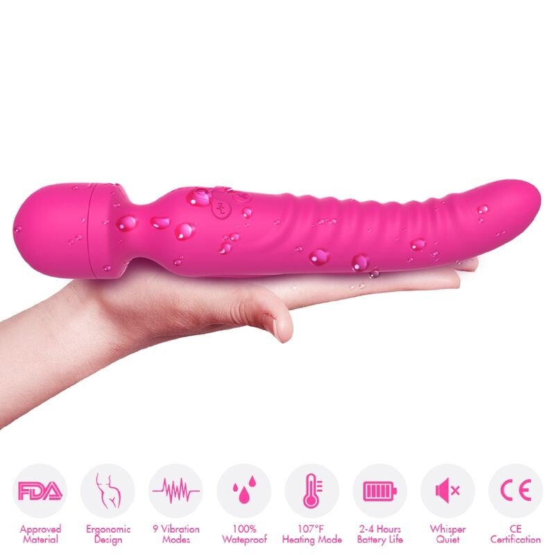 ARMONY - MASSAGER MISSÃO E VIBRADOR EFEITO DE CALOR FÚCSIA - Imagem 2