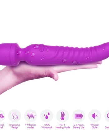 Visão alternativa de ARMONY - MASSAGER MISSION E VIBRADOR EFEITO DE CALOR ROXO