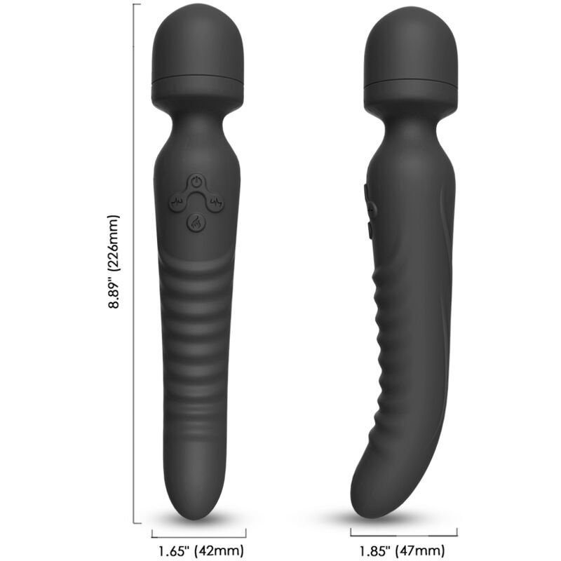 ARMONY - MASSAGER MISSION E VIBRADOR EFEITO DE CALOR PRETO - Imagem 2