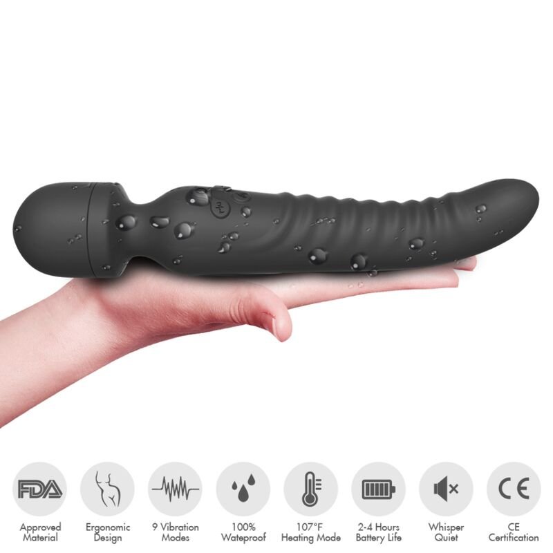 ARMONY - MASSAGER MISSION E VIBRADOR EFEITO DE CALOR PRETO - Imagem 3