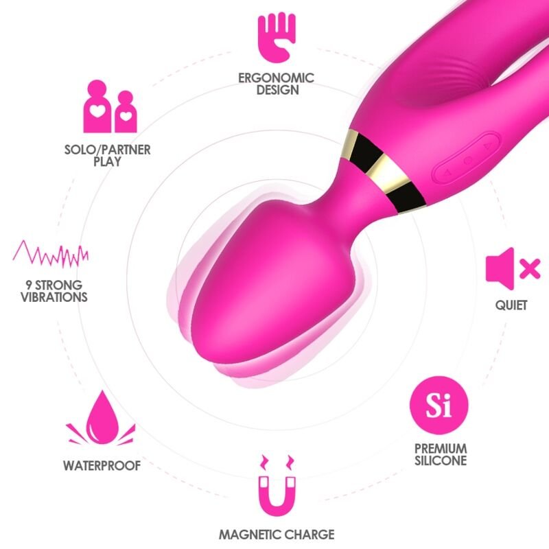 ARMONY - MASSAGER E VIBRADOR COELHO FÚCSIA - Imagem 3