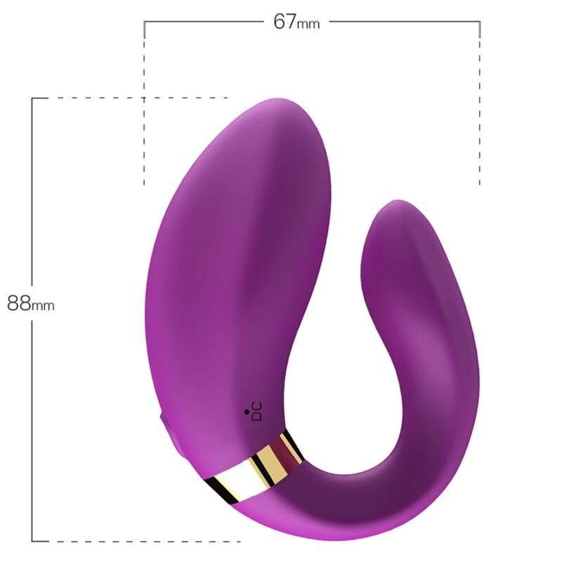 ARMONY - VIBRADOR CRESCENTE PARA CASAIS COM CONTROLE REMOTO ROXO - Imagem 3