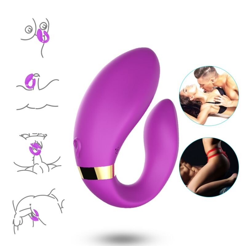 ARMONY - VIBRADOR CRESCENTE PARA CASAIS COM CONTROLE REMOTO ROXO - Imagem 4