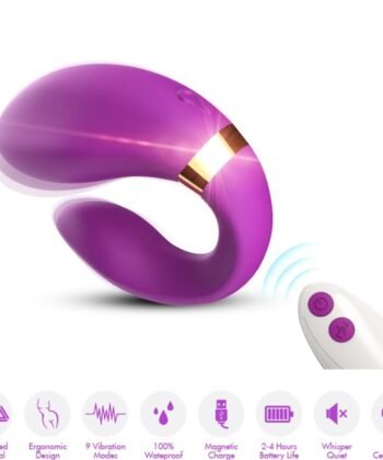 ARMONY - VIBRADOR CRESCENTE PARA CASAIS COM CONTROLE REMOTO ROXO