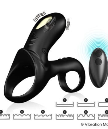 ARMONY - ANEL VIBRADOR DUPLO RANGER PARA CASAIS PRETO