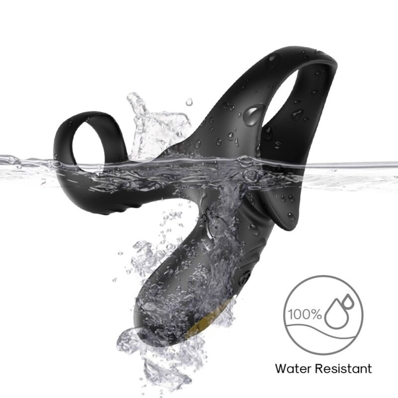 ARMONY - ANEL VIBRADOR DUPLO RANGER PARA CASAIS PRETO - Imagem 2