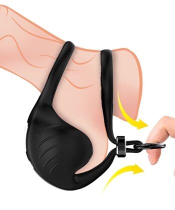 ARMONY - ANEL VIBRADOR MANTA ESCROTO PRETO