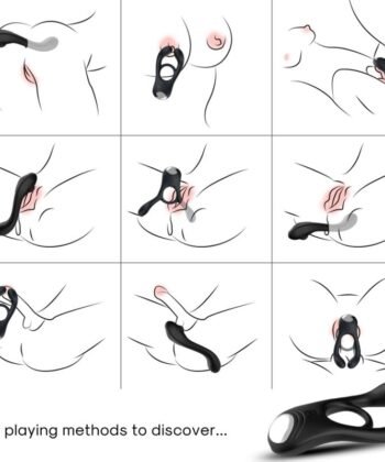 Alternative view of ARMONY - ANEL VIBRADOR DUPLO VEYRON PARA CASAIS PRETO